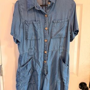 Love Tree Blue Denim Jumpsuit